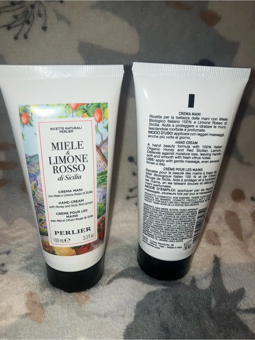 Perlier NWT Miele & Limone Rosso Hand Cream 3.3oz
